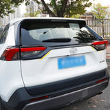 Carbon Fiber Style Rear Upper + Lower Trunk Lid Strip Trim For Toyota RAV4 2019+
