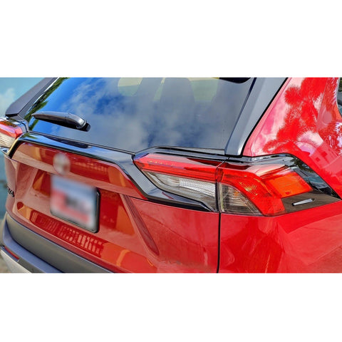 Glossy Black Exterior Rear Trunk Upper Lid Cover Trim For Toyota RAV4 2019-2022