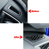 2pcs ABS Carbon Fiber Dashboard Air Vent Trim AC Outlet Frame Cover Molding Wind Outlet Decoration Sticker for Honda Civic 10th Gen 2016 2017 2018 2019 2020