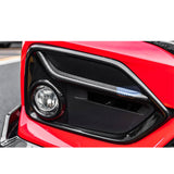 2Pcs Front Fog Light Eyebrow Cover Accessories For Honda Civic Hatchback 2020-2021, Carbon Fiber Pattern