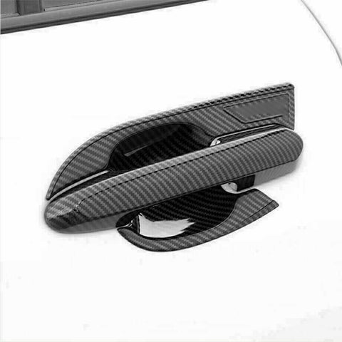 8PCS Door Handle + Door Handle Bowl Cover Trim Kit For Toyota Highlander 2020-UP, Carbon Fiber Pattern