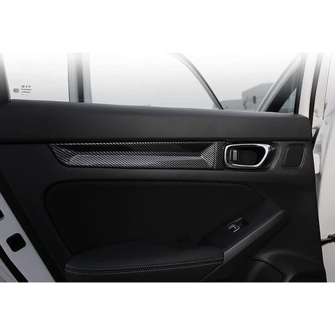 4x Carbon Fiber Pattern Side Door Strip Cover Trim For Honda Civic 11th Gen 2022