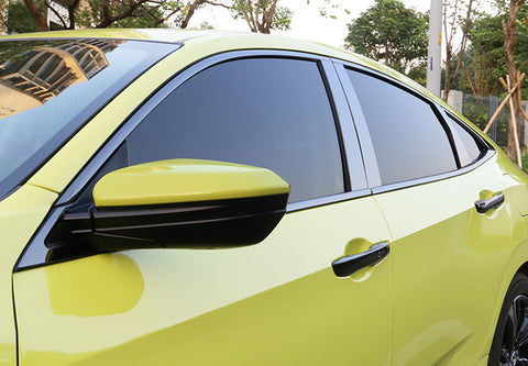 Glossy Black Chrome Delete Blackout Window Trims Fit For Honda Civic Sedan 16-20