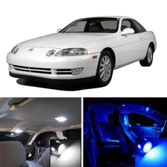 1992 - 2000 Lexus SC300 SC400 5-Light LED Full Interior Lights Package Kit Deal White\ Blue