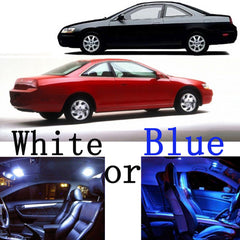 1998 - 2002 6-Light LED SMD Full Interior Lights Package Kit Deal for Honda Accord White\ Blue