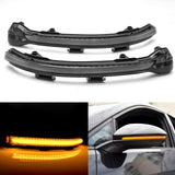 Amber LED Side Mirror Turn Signal Light for VW Volkswagen Golf MK7 GTI 2013-up, Smoked Black Dynamic Sequential Blink Side Mirror Marker Lens
