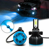 8000K Ice Blue LED Headlight Bulb All-in-One Conversion High Low Beam Kit, 6000LM Super Bright Fog Light Replacement