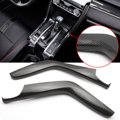 ABS Carbon Fiber Center Console Gear Shift Panel Strip Cover Molding Trim for Honda Civic 10th 2016 2017 2018