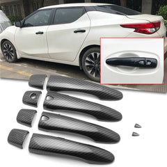 Sporty Carbon Fiber Style Side Door Handle Cover Trim for Nissan Maxima 2016-2020