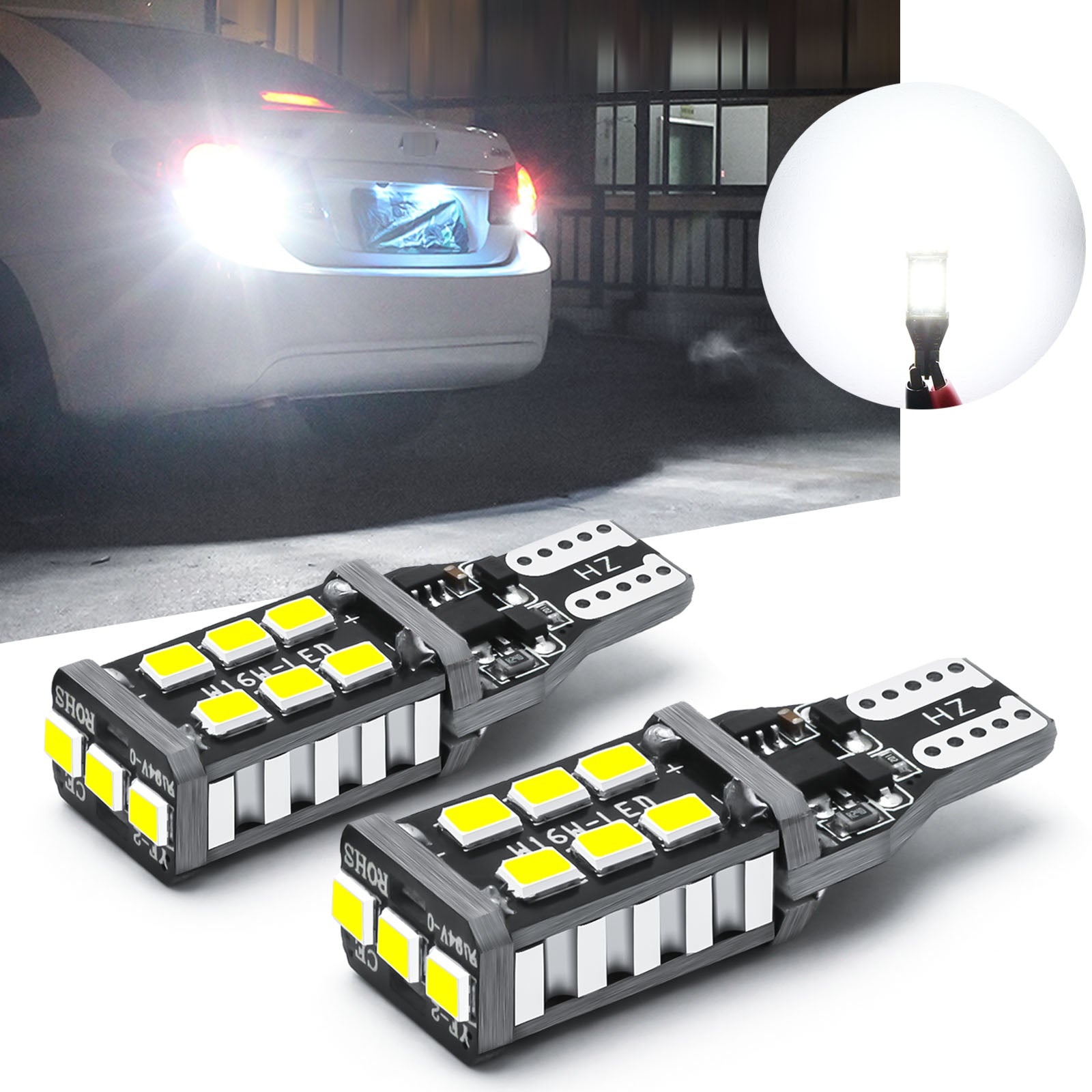 Auto Car Bcakup Reverse Lamptail Brake Bulbs Canbus T15 LED Light