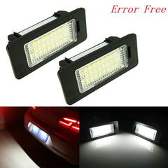 Super White Error Free LED License Plate Lights For Audi B8 A4 A5 S4 S5 Q5 TT