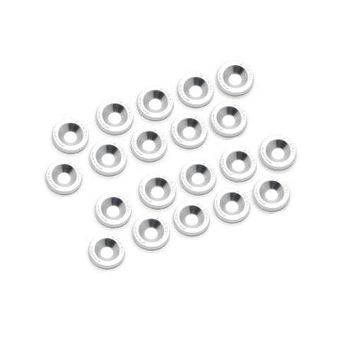 20Pcs CNC Billet Aluminum Engine Bolt Bay Screw Washer Dress Up Kit (Silver)