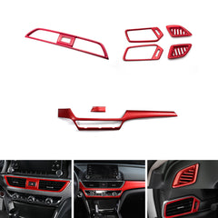 Sporty Red Dashboard Strip Center/Side AC Vent Panel Trim For Honda Accord 18-22