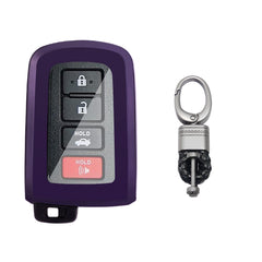 Purple Black TPU Full Seal Smart Key Fob Case For Toyota Camry Corolla Highlander Avalon