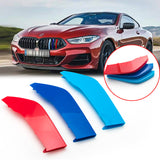 Set JDM M-Colored Front Grille Insert Trim Strip Cover for BMW G15 8 Series 2019-up  (7 Beam Bars)