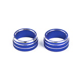 2PCS Blue AC Knob Control Ring Surround Decoration Trim For Toyota Camry 2021-up