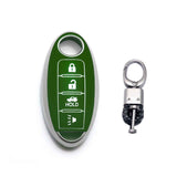 Green Remote Key Fob Shell Cover Case Protector w/Keychain For Nissan Altima Maxima Sentra