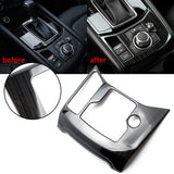 Stainless Steel Car Gear Shift Knob Console Panel Trim Frame Cover for Mazda CX-5 CX5 2017-2021