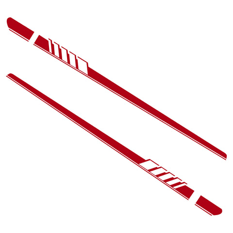 Xotic Tech Sport Racing Style Car Side Skirt Stripe Decor Vinyl Sticker, Red , Compatible with Benz C300 63 AMG( Size: 225 cm )