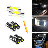 White Interior LED Lights Kit for Honda Civic 2016 2017 2018 2019 2020 2021,Super Bright 6000K LED Map Dome Cargo Trunk Vanity Mirror Light Bulbs Replacement Interior Package and Install Tool