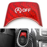 Red Real Carbon Fiber Engine Start Stop Button Cover Sticker Trim For BMW F20 F22 F30 F32 F34 3 Series