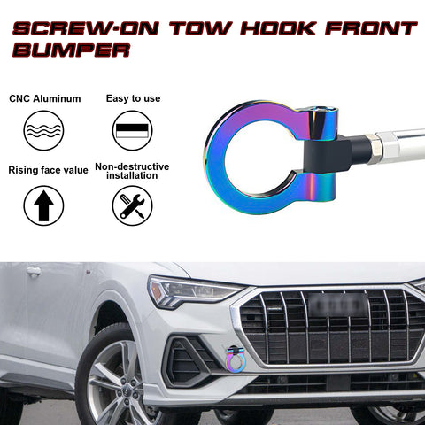 Set Anodized Alloy Neo Track Racing Style Tow Hook For Audi A4/S4 B8 2008-2019