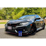 Blue Chinese Slogan Front Rear Bumper Sport Style Tow Straps for Acura TSX Honda