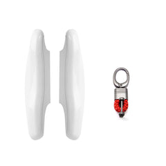 White Key Fob Case Cover w/Keychain For Porsche Panamera 17+, Cayenne 2018+