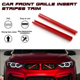 Front Grille Insert Trims Stripes, Front Center Kidney Grilles Trim Compatible with BMW 3 Series G20 G21 2020-2022 (Red)