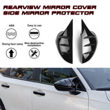 2Pcs Glossy Black Rearview Side Mirror Cover Trim Protector For Honda Civic 11th