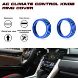 For Honda Civic 10th Gen 2016-21 Blue Air Condition Switch Ring Decoration Cover