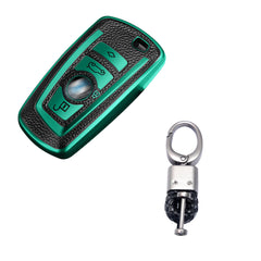Green Full Cover Smart Key Fob Exact Fit Cover w/Keychain For BMW F20 F21 F22 F25 F30 F31
