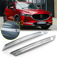 for Mazda CX-5 CX5 2017 2018 2019 Front Fog Light Cover Trim, ABS Chrome Car Front Bumper Fog Lamp Frame Bezel Molding