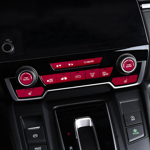 12Pcs Aluminum Center Dashboard Switch Cover Trim For Honda CR-V DX 2017-2022