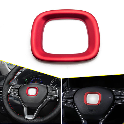 1pcs Red ABS Steering Wheel Center Logo Cover Trim Decoration Sticker for Honda Accord 10th 2018-2019