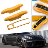 Yellow Shockproof Smart Key Case Protector For Cayenne Panamera 2018-up 3 Button