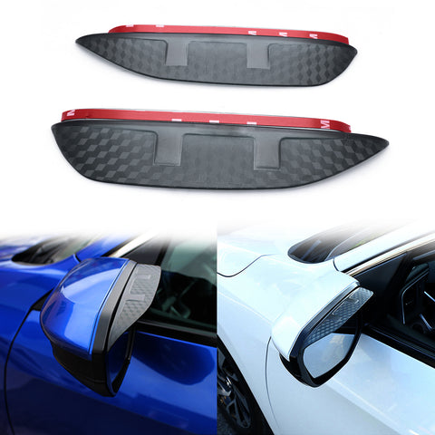 2pcs Rear View Side Mirror Rain Visor Shade Guard for Honda Civic 2016-2019, Carbon Fiber Texture Rearview Mirror Snow Visor Guard Anti-rain Eyebrow