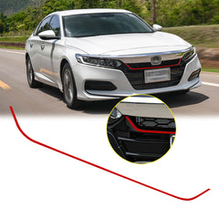 Front Grille Pinstripe Vinyl Overlay Sticker Glossy Red, Pre-cut Styling Front Hood Panel Edge Molding Trim Decal for Honda Accord 2018 2019 2020