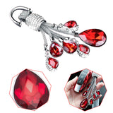 Blue / Pink / Red Universal Fit Car Key Chain Ring, Water-drop Shining Crystal Jewelry Keychain Bling Diamond Key Holder Ring, Cute Decoration Accessories