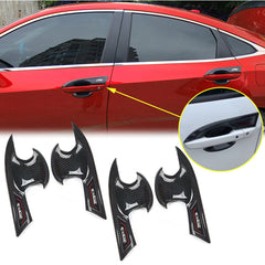 4pcs for Honda Civic 2016-2019 Door Handle Bowl Cover Trim, ABS Carbon Fiber Car Side Door Handle Panel Protector