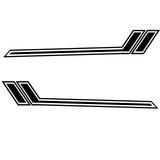 Side Door Skirt Vinyl Stripe Decal Sticker, Glossy Black Hockey Sporty Graphic Style (Length 67")