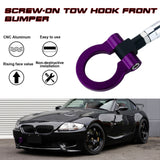 Purple CNC Euro Racing Style Tow Hook For BMW 1 3 5 Series X5 X6 Mini Cooper R55