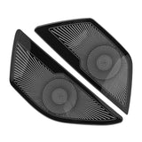 Stainless Steel Bright Black Front Door Audio Sound Speaker Panel Frame Cover Trim For BMW 5 Series 530i 535i 540i 528i 550i F10 2011-2017