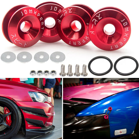 JDM Quick Release Fasteners For Car Bumpers Trunk Fender Hatch Lids[Neo / Purple / Blue / Red / Blue / Silver Chrome / Gold / Black]