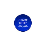 Aluminum Keyless Start Engine Stop Push Button Stickers Cover Trim Compatible with BMW 1 2 3 4 X1 Series F20 F22 F30 F32 F48 (Blue)