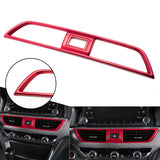 Red ABS Central Dashboard Air Vent AC Outlet Frame Cover Trim for Honda Accord 2018 2019
