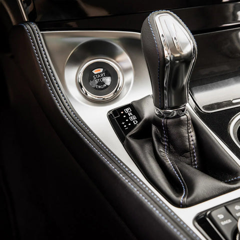 Black Carbon Fiber Start Stop Push Button Cover For Nissan Infiniti Q50 QX60