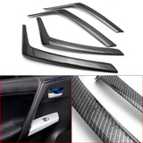 4pcs Carbon Fiber Look Car Inner Door Pull Handle Cover Armrest Grab Trim Strip for Toyota RAV4 2016-2018