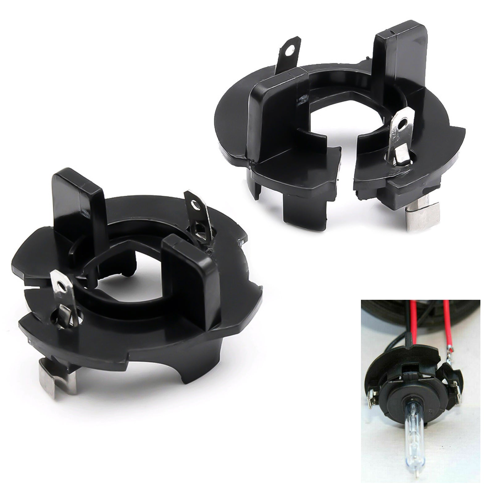 thumbnail image 2 of H7 LED Headlight Adapter Holder – Conversion Kit For VW, 2-Pack With Pigtail Wires 2 of 2