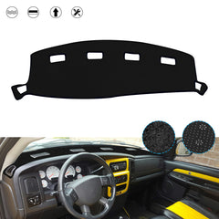 Center Console Dashboard Mat Pre-cut Non-Slip Sunshield Sun Glare Protector Dash Carpet Pad Black Cover Compatible with Dodge Ram 1500 2500 3500 2002-2005